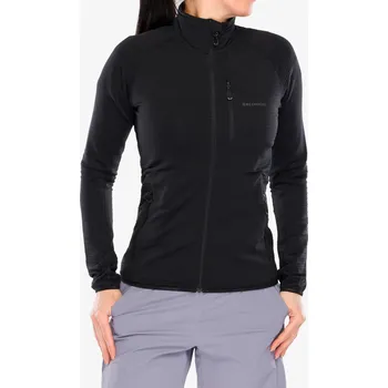 Dámské oblečení Dámská mikina na zip Salomon Essential Lightwarm FZ - deep black/black