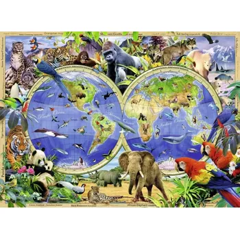 Puzzle Ravensburger puzzle Svět divokých zvířat XXL 300 dílků