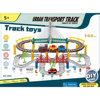 Vláček a vláčkodráha Elektrická vláčkodráha s mostem a autem