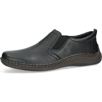 Pánské polobotky Rieker pánské kožené polobotky - černé