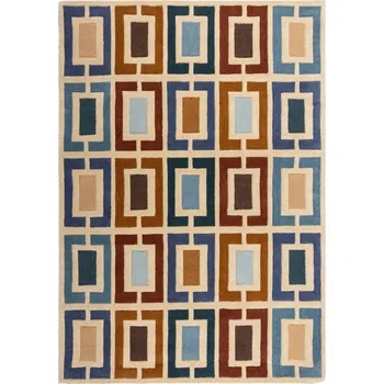 Koberec Flair Rugs Ručně všívaný kusový koberec Illusion Retro Blocks Blue/Multi Rozměry koberců: 120x170