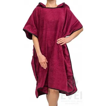 Dámské pončo EVEI Pončo s kapucí Bordo 90*100 cm
