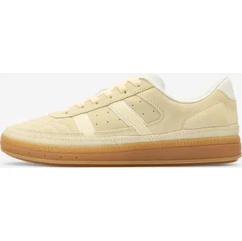 Dámské tenisky DECATHLON Dámské semišové boty Player 80 36 BÍLÁ|ŽLUTÁ