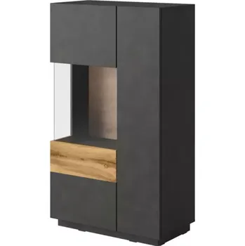 Obývací stěna Vitrína Silke 80cm Matera wenge