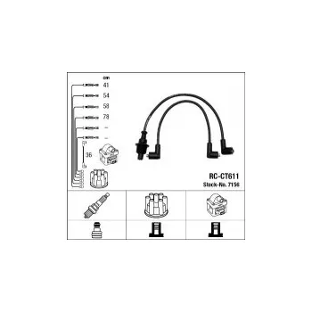 Zapalovací kabel Sada kabelů pro zapalování NGK RC-CT611 - CITROËN