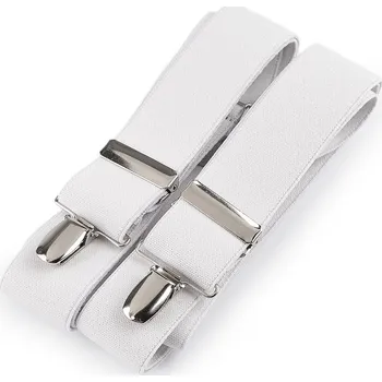 Kšandy Šle šíře 3,5 cm délka 125 cm, velké, 57 bílá