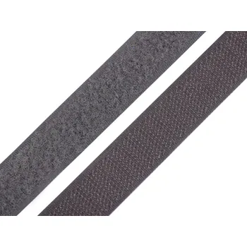 Suchý zip háček + plyš šíře 20 mm, střední, (306) šedá