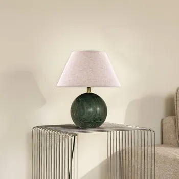 Lampička Globen Lighting stolní lampa Castello, zelená/béžová, výška 28 cm béžová, tmavě zelená mramorovaná 1 x 40 W - Doprava zdarma