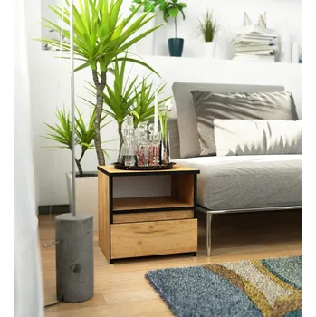 Noční stolek Noční stolek s poličkou VALESTRA - dub craft