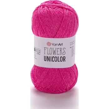 Yarn Art Flowers Unicolor 739 růžová magenta