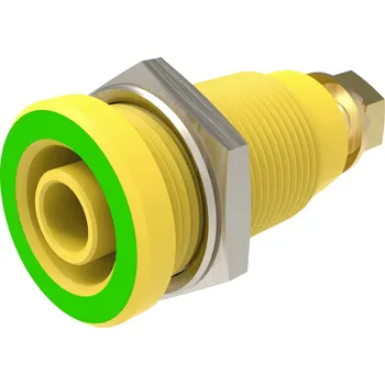 Elektrická zásuvka Schützinger DI SEB 9424 Au / GNGE bezpečnostní vestavná zásuvka 4 mm Rovná zelenožlutá 1 ks
