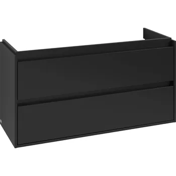 Koupelnový nábytek Villeroy & Boch Skyla skříňka 117.2x43.9x59.6 cm pod umyvadlo závěsná černá C80000VL