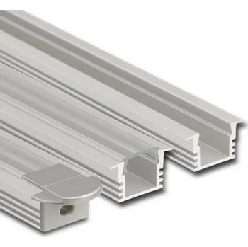 LED páska Vestavný hliníkový profil McLED VL 22x13mm s čirým difuzorem 1m ML-761.034.02.1
