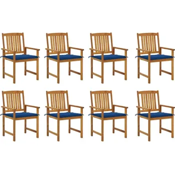 OMAXI Zahradní židle s poduškami 8 ks masivní akáciové dřevo 507681