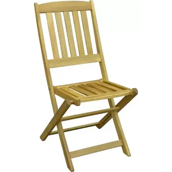 Zahradní dřevěná skládací židle přírodní