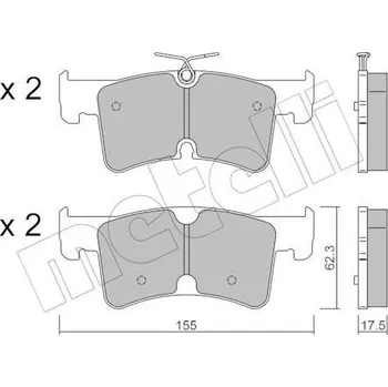 Brzdová destička Sada brzdových destiček, kotoučová brzda METELLI 22-1389-0