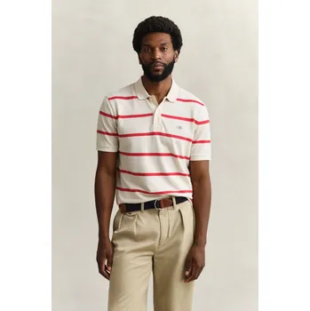 POLOKOŠILE GANT STRIPED SS POLO CREAMED WHITE