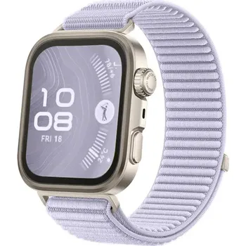 Ostatní příslušenství k chytrým hodinkám VSECHNONAMOBIL 113495 NYLON Vyměnitelný řemínek pro Huawei Watch Fit 4 / Fit 4 Pro fialový