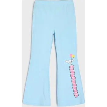 Dívčí oblečení Sinsay - Bavlněné flare kalhoty s potiskem Cinnamoroll - modrá - 568JQ-05X - 568JQ-05X-104