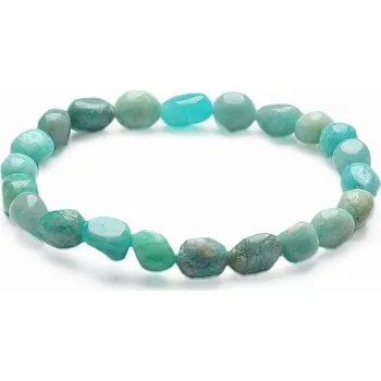 Náramek Amazonit náramek z oválných nuget A kvalita obvod cca 16 až 21 cm