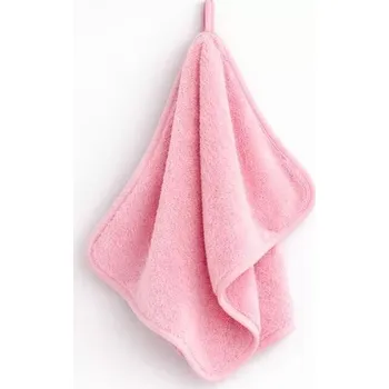 Dětské zboží Dětský froté ručník s poutkem 40 × 30 cm, růžový