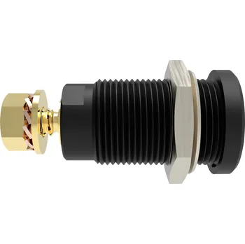 Elektrická zásuvka Schützinger DI SEB 9424 Au / SW bezpečnostní vestavná zásuvka 4 mm Rovná černá 1 ks