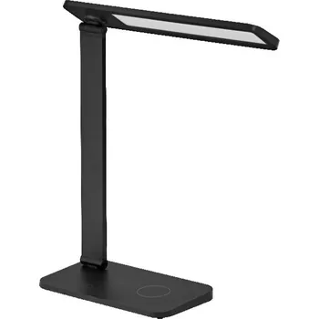 Lampička LEDVANCE LED stolní lampa Office Line Desk Banker Qi nabíjení 17W CCT Dimmable černé 4058075842984