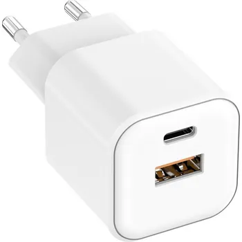 Nabíječka Setty do zásuvky USB-A + USB-C 20W LSGaN-AC-200 bílá