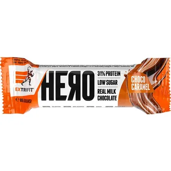 Extrifit Hero Protein Bar 31% 65 g Čokoláda - karamel