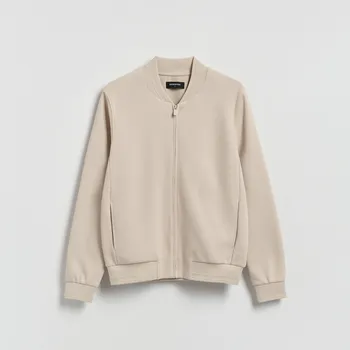 Pánská mikina Reserved - Mikina bomber - béžová - 534EF-08X - 534EF-08X-XL