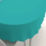 Dekorační oválný ubrus Rongo RG-020 Tyrkysový 140x220 cm