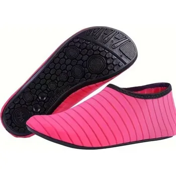 Boty do vody Boty do vody unisex Protiskluzová podrážka Nylonový materiál Jednobarevné Lehké plážové aqua boty na koupání k moři i bazénu tmavě růžová 44-45