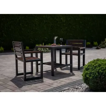 Zahradní sestava Zahradní souprava Moderní 1 s područkami palisandr 110 cm