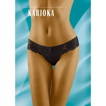 Dámské spodní prádlo Dámské kalhotky / brazilky Karioka černá - Wolbar Barva: černá, Velikost: M