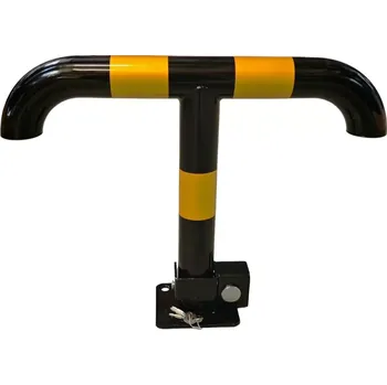 Rohožka Černo-žlutá ocelová sklopná parkovací zábrana FLOMA PB20 - délka 55 cm, výška 40 cm, tloušťka 7 cm - 62621817