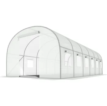 Fóliovník Fóliový tunel BÍLÝ s okny - 18m2 = 600*300*200