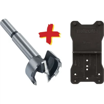 Příslušenství k vrtačce Wolfcraft Wolfcraft Forstner-vrták + pomůcka L=90mm O35mm 8728000