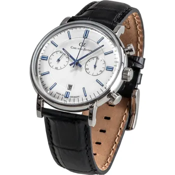 Hodinky Carl von Zeyten CVZ0037WH Bühlot Chronograph 44mm 3ATM