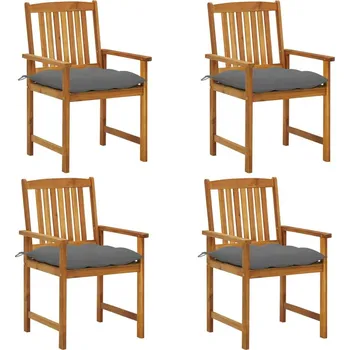OMAXI Zahradní židle s poduškami 4 ks masivní akáciové dřevo 235935