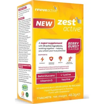 Přírodní produkt reviveactive® Zest Active 7 sáčků berry (ovoce) (Energie, imunita, mozek, funkce svalů) Varianta: pomeranč