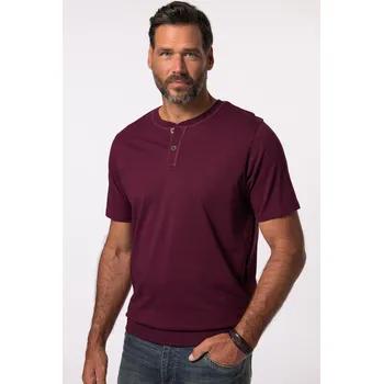 Dámské kalhoty JP1880, Plus size Henley, pohodlný břišní střih, krátké rukávy, kulatý výstřih pro plnoštíhlé nadměrná velikost, 818628350-1454, červený, 5XL, Plus size oblečení, Oblečení pro vysoké muže, Nadměrné velikosti, Oblečení pro plnoštíhlé.