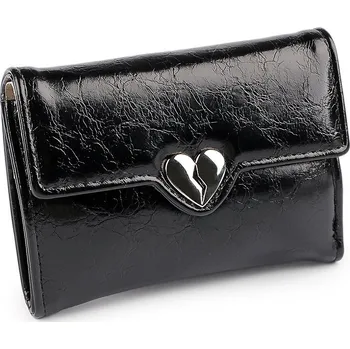 Peněženka Dámská peněženka srdce 9x11,5 cm, barva 7 černá