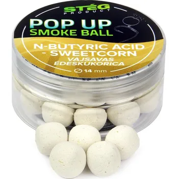 Nástraha Stég Pop Up Smoke Ball 14 mm - N-Butyric Acid-Sweetcorn