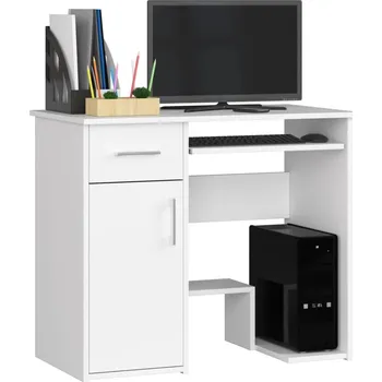 Počítačový stůl Počítačový stolek OMRELIS - bílý