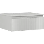 Mexen Rivel, koupelnová skříňka 60 cm s pracovní deskou, 1 zásuvka, drážkovaná, matná šedá, 91A20-06023-1-BFC62