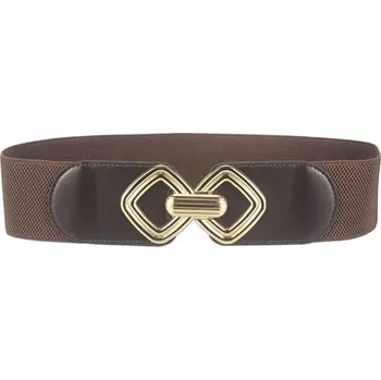 Opasek Dámský elastický pružný pásek s přezkou Gerland Hnědý