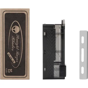 Břitva na holení 15 ks Náhradní břity do břitvy Jednostranné čepele Dávkovač pro bezpečné skladování Náhradní žiletky pro barber a kadeřnické břitvy