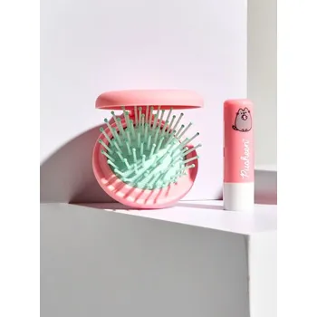 Sinsay - Skládací kartáč na vlasy se zrcátkem Pusheen The Cat - pastelová růžová - 453HT-03X - 453HT-03X-ONE