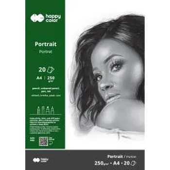 Set školních potřeb Blok Portret A4/20K 250g HAPPY COLOR (pl, 2000, GDD)