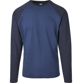 Pánské tričko Raglan Contrast LS - darkblue/midnightnavy L